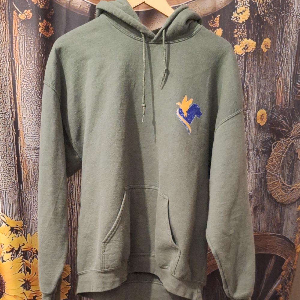 Gildan Olive Hoodie with Ulimate Gun Dog Logo